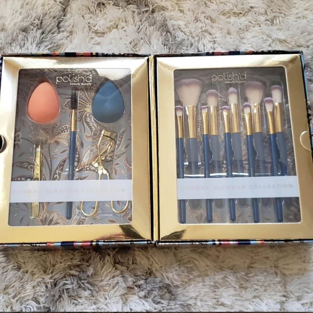 Polish'd Set of 15 Runway Glamour Collection Makeup Brush Set NWT